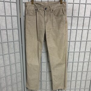 Tristan Men's Casual Beige/Tan Pants - Classic Straight Fit, Size 30